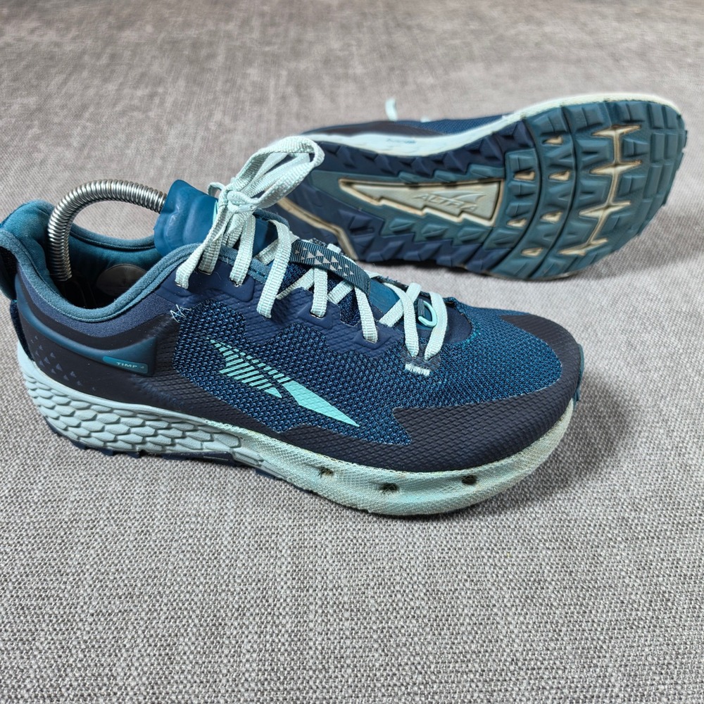 Altra Timp 4‎ Trail Running Shoes Womens 9.5 Blue Ego Max MaxTrac 500601